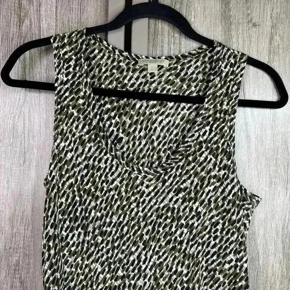 Burberry Brit 100% Silk Patterned Tank Size S Scoop Neck - Picture 2 of 8